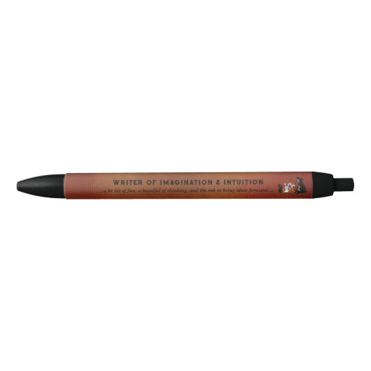 Noir Stylo de l'écrivain d'imagination et d'intuition (Devant)