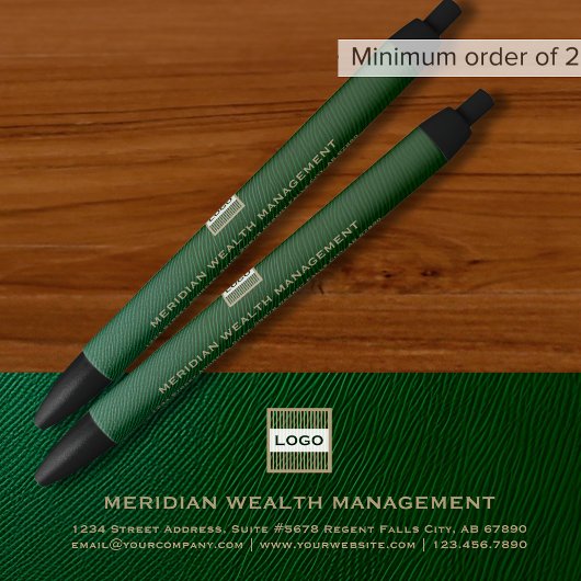 Noir Stylo de logo personnalisé