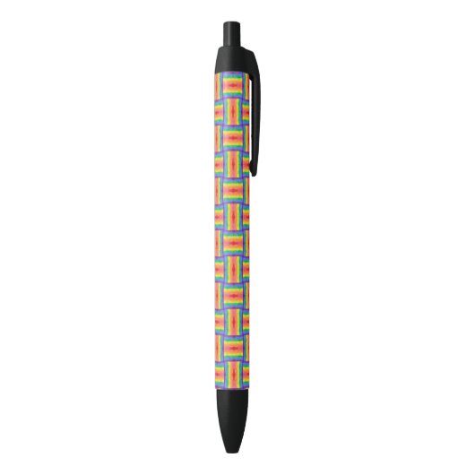 Noir Stylo de motif d'armure d'arc-en-ciel (Bas (Vertical))