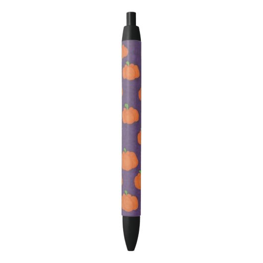 Noir Stylo de motif de citrouille de chute (devant Vertical)