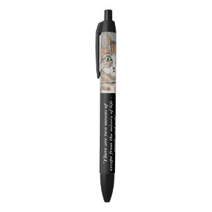 Noir Stylo de musique et de citation de chats