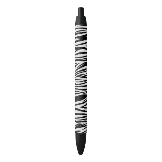 Noir Stylo de poster de animal de zèbre (devant Vertical)