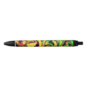 Noir stylo de remous de couleur