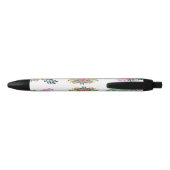 Noir Stylo de soins infirmiers floraux (Dos)