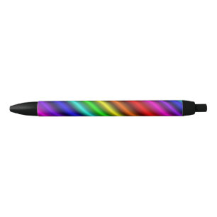 Noir Stylo de sucrerie d'arc-en-ciel