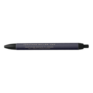 Noir Stylo de typographie professionnelle bleu et or si