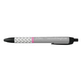 Noir Stylo d'écriture de l'enseignant rose et gris (Bas)