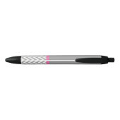 Noir Stylo d'écriture de l'enseignant rose et gris (Dos)