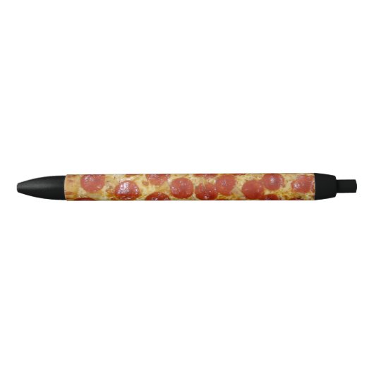 Noir Stylo d'écriture de pizza (Devant)