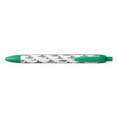 Noir Stylo d'écriture Rose vert foncé (Dos)