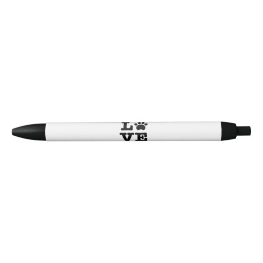 Noir Stylo d'empreinte de patte d'amour (Devant)