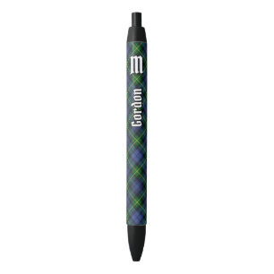 Noir Stylo d'encre Clan Gordon Tartan