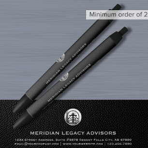 Noir Stylo d'encre classique pour logo en argent