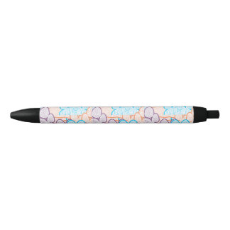 Noir Stylo d'encre couleur pattes illusion