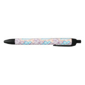 Noir Stylo d'encre couleur pattes illusion (Bas)