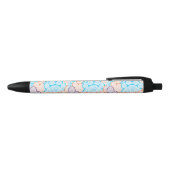 Noir Stylo d'encre couleur pattes illusion (Haut)