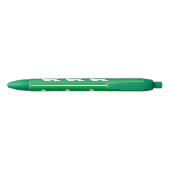 Noir Stylo d'encre Dachshund long cheveux vert (Dos)