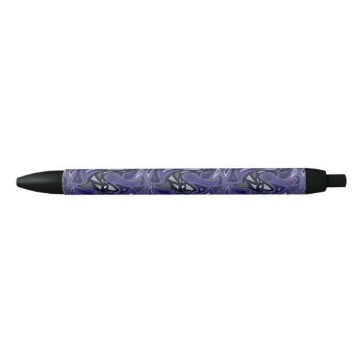 Noir Stylo d'encre d'art abstrait de requin (Devant)