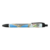 Noir Stylo d'encre de collage papillon mignon (Haut)