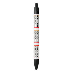 Noir Stylo d'encre de la carte de bingo