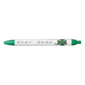 Noir Stylo d'encre de vert de shamrock de bonne chance (Devant)