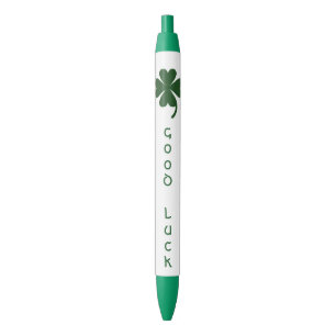 Noir Stylo d'encre de vert de shamrock de bonne chance