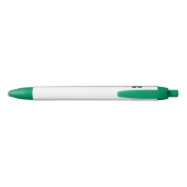Noir Stylo d'encre de vert de shamrock de bonne chance (Dos)