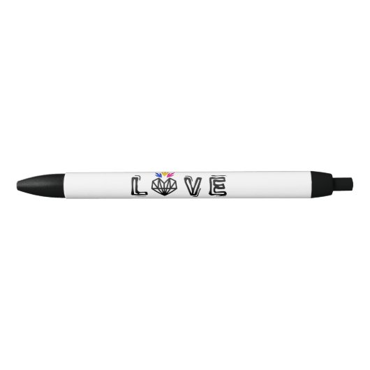 Noir Stylo d'encre du logo Bold Love (Devant)