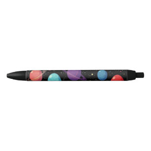 Noir Stylo d'encre galaxy Astronaut & Space