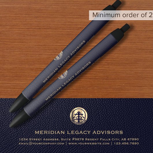 Noir Stylo d'encre logo sophistiqué