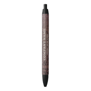 Noir Stylo d'encre noire Brown Snakeskin