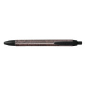 Noir Stylo d'encre noire Brown Snakeskin (Dos)