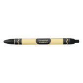 Noir Stylo d'encre noire Monogramme couleur crayon (Devant)