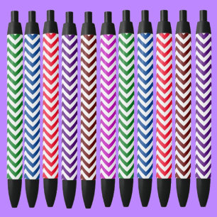Noir Stylo d'encre noire Motif coloré