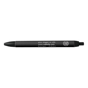 Noir Stylo d'encre noire promotionnel personnalisé