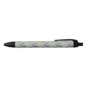 Noir Stylo d'encre pour orchidées violettes délicates (Haut)