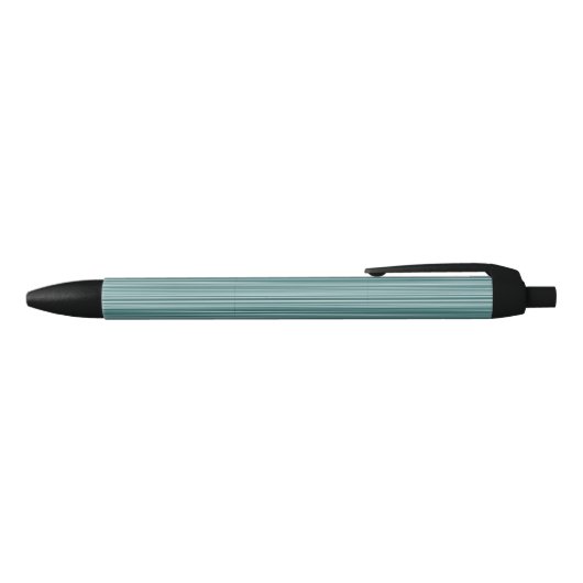 Noir Stylo d'encre rayé turquoise et bleu (Haut)