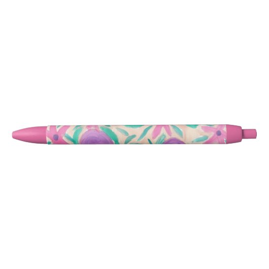 Noir Stylo d'impression Beachy Boho (Devant)