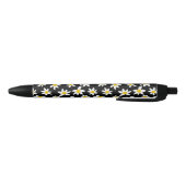 Noir Stylo d'impression Motif de marguerite (Bas)