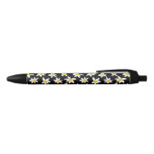 Noir Stylo d'impression Motif de marguerite (Haut)