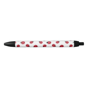 Noir Stylo d'impression Motif Ladybug