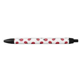 Noir Stylo d'impression Motif Ladybug