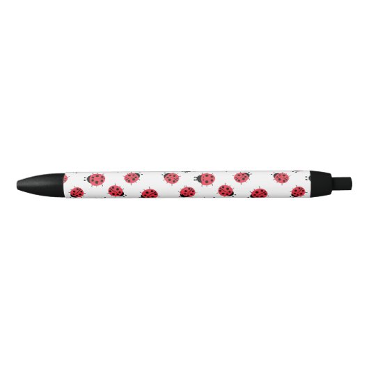 Noir Stylo d'impression Motif Ladybug (Devant)