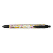Noir Stylo d'inspiration chrétienne florale (Dos)