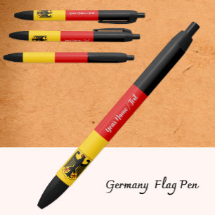 Noir Stylo Drapeau Allemand, Allemagne / Personnalisé