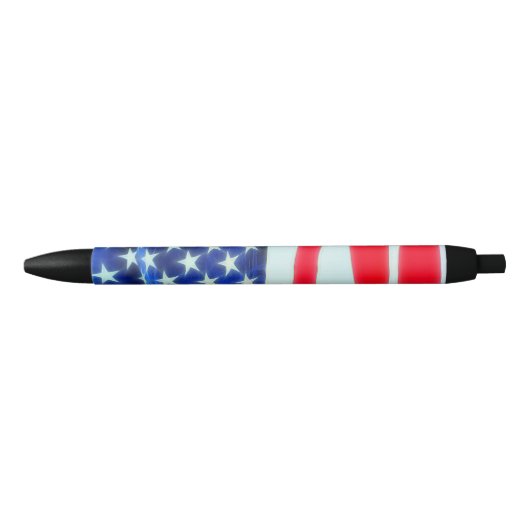 Noir stylo drapeau américain (Devant)