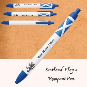 Noir Stylo drapeau écossais, Rampant, Écosse / Promotio