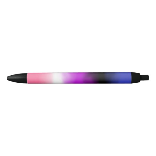 Noir Stylo drapeau Genderfluid (Devant)