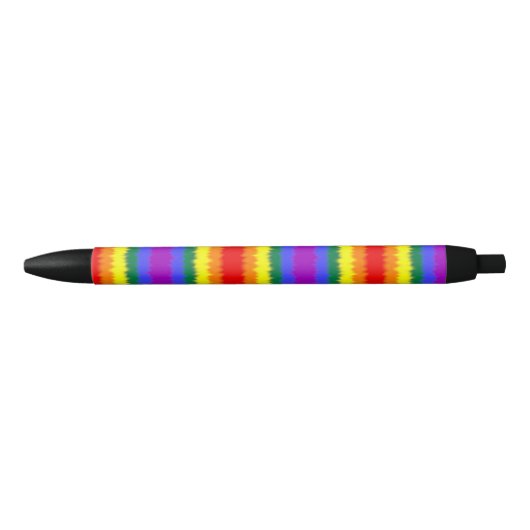 Noir Stylo drapeau LGBT+ (Devant)
