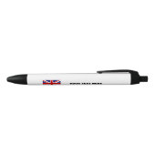 Noir Stylo drapeau Union Jack britannique avec texte pr (Haut)